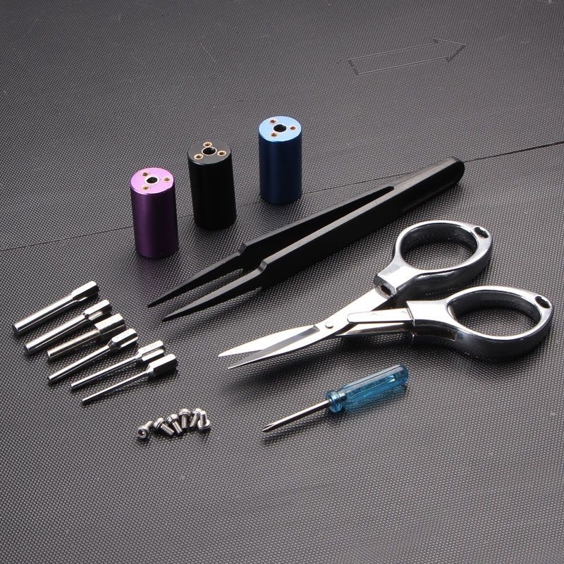 전자 담배 부속물 코일은 - 1에서 실패 공구 키트 DIY 바핑 서브 오옴 도구 족집게 6을 기화시킵니다