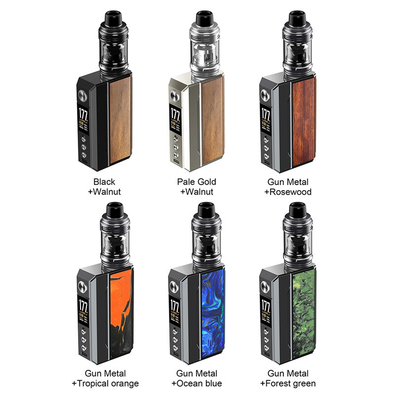 우포 드래그 4 키트 177w 4ml 5.5ml 모든 Pnp 코일 Uforce-L 탱크 듀얼 18650 배터리 박스 키트