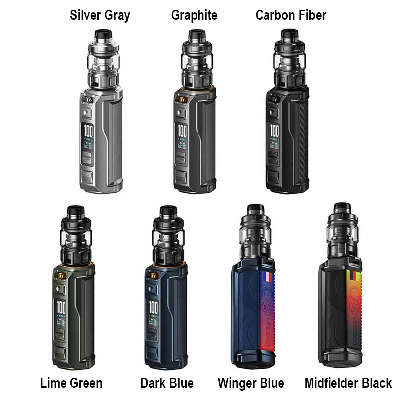 뷰푸 아르거스 XT 100W 모드 키트 6.5ml 매트 탱크 18650/21700 배터리에 적합