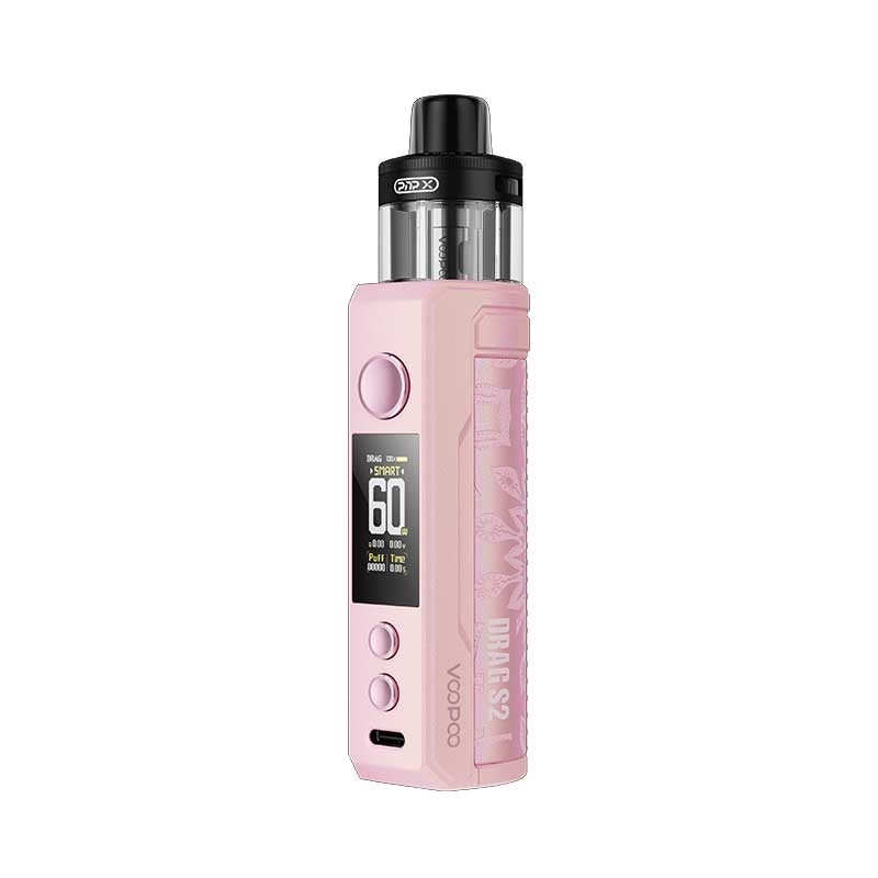 Voopoo 드래그 s2 팟 모드 키트 60w와 PnP X 카트리지 DTL / MTL 2500mAh 5ml
